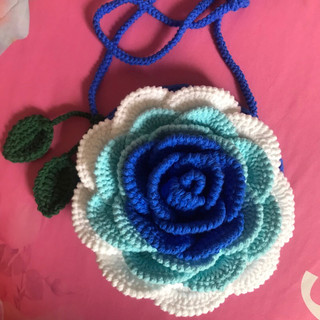 Túi hoa hồng len/ sợi handmade