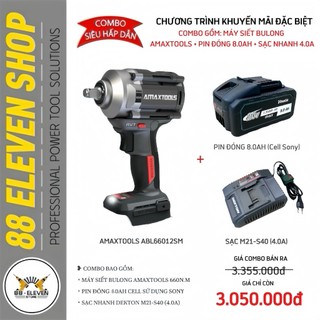 Máy siết bulong dùng pin amaxtools 660n.m mã abl66012sm