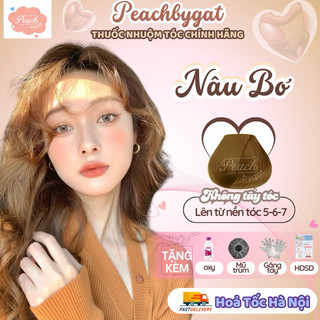 Thuốc nhuộm tóc NÂU BƠ không cần dùng thuốc tẩy tóc của Peachbygat , Peach bygat