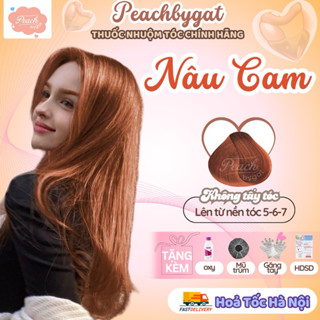 Thuốc nhuộm tóc NÂU CAM không cần thuốc tẩy tóc của Peachbygat , Peach bygat