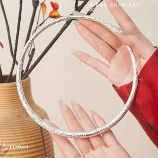 Kiềng Cổ Bạc Chụp Ảnh Áo Dài, Vòng Cổ Dân Tộc, Kiềng Hầu Đồng Hầu Thánh  size 16cm- size phổ thông