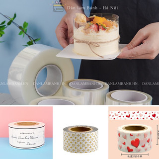 Mica cuốn thành bánh kem, bánh sinh nhật, cuộn mica bọc thành bánh in hình