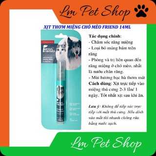 Xịt thơm miệng chó mèo Fresh Friend 14ml - LmPetshop