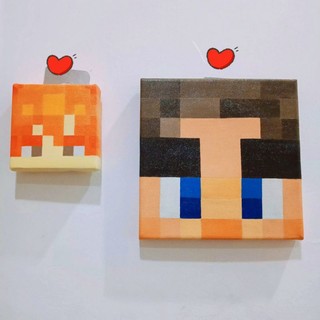 Canvas Minecraft theo yêu cầu - Hoạ Cụ Mèo Đen