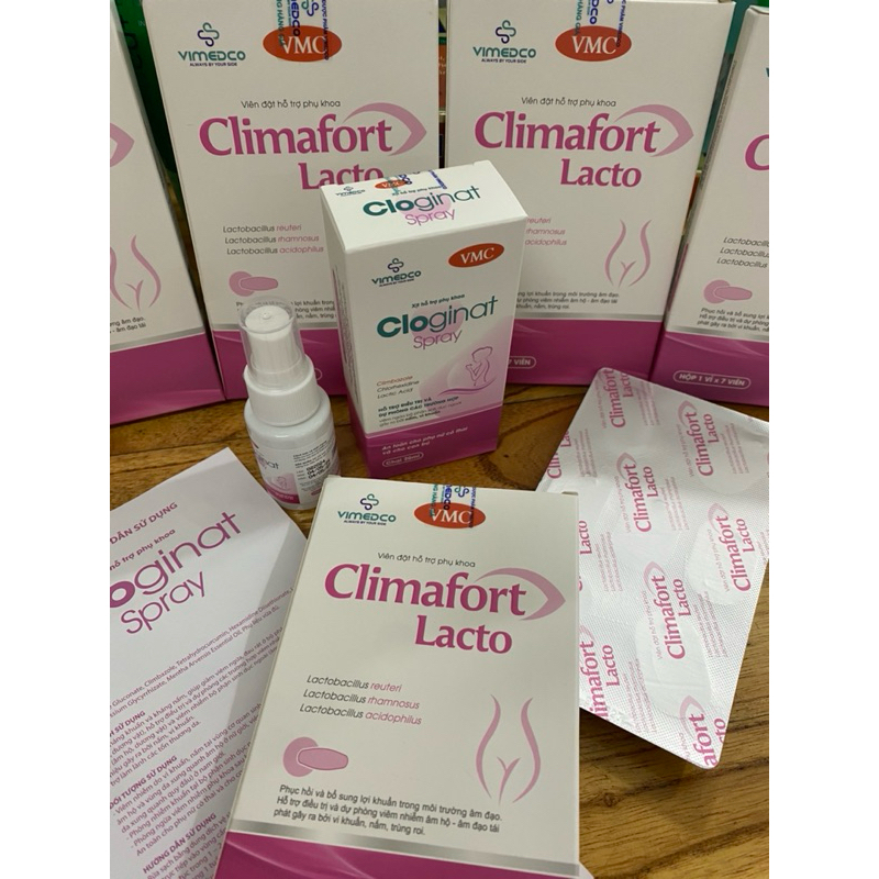 Xịt Phụ Khoa Cloginat và bổ sung lợi khuẩn cho cô bé. Lọ 20ml