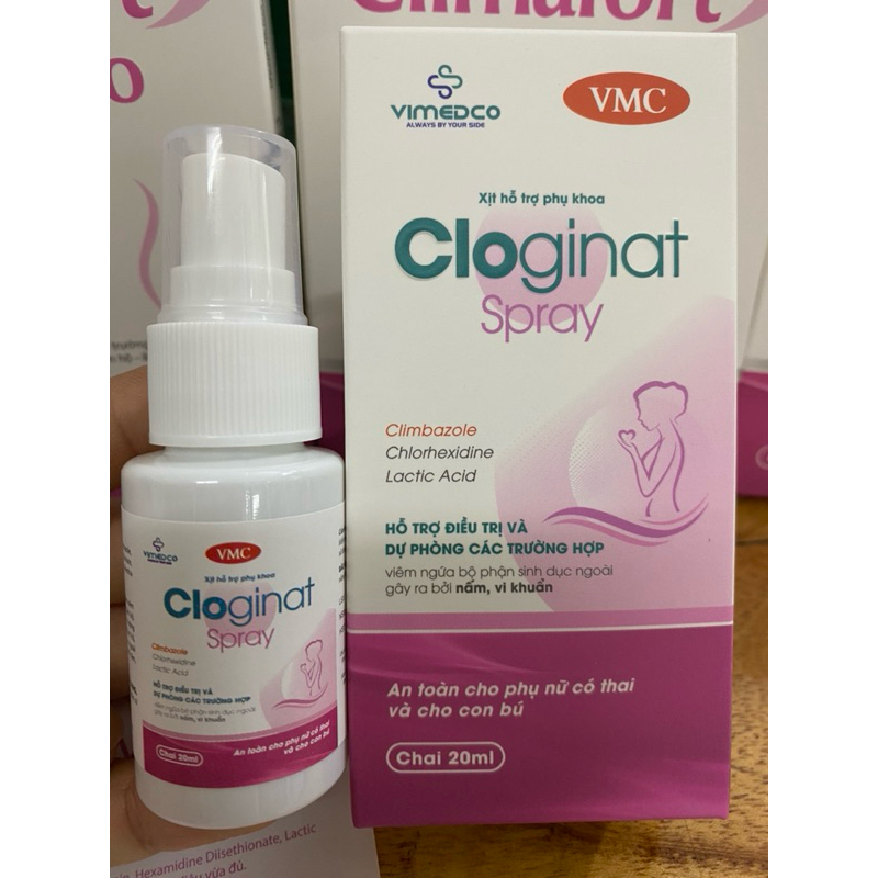 Xịt Phụ Khoa Cloginat và bổ sung lợi khuẩn cho cô bé. Lọ 20ml