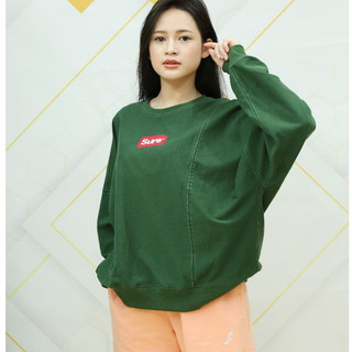 Áo Sweater Unisex Logo Thương Hiệu Sure, Form Rộng Thiết Kế Sang Trọng, Chất liệu Nỉ Da Cá Dày Dặn