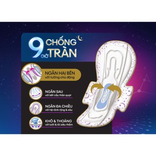 Băng vệ sinh KOTEX siêu thấm ban đêm bảo vệ giấc ngủ ( 28cm 4 miếng khuyến mãi 2 miếng ) mặt lưới đệm bông có cánh