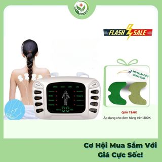 Máy mát xa xung điện, máy massage trị liệu 8 miếng dán beame