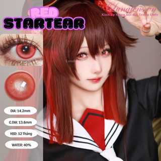   SẴN  MỘT ĐÔI KÍNH ÁP TRÒNG MÀU ĐỎ COSPLAY STARTEAR RED CÓ ĐỘ CẬN LENS NỘI ĐỊA TRUNG QUỐC HOT DOUYIN 
