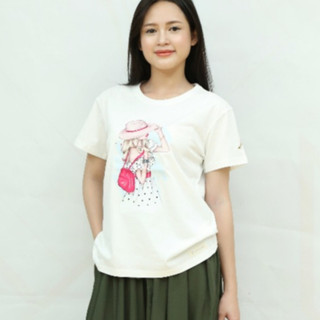 Áo Thun Nữ Hàng Hiệu Sure, Hình In Cô Gái Cá Tính, Chất Liệu 100% Sợi Bông, Sản Phẩm Tốt Cho Da