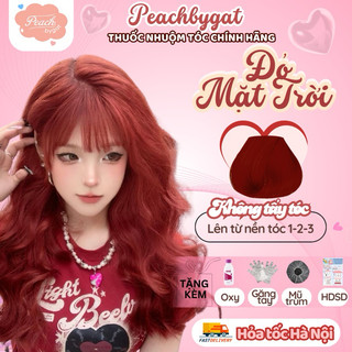 Thuốc nhuộm tóc ĐỎ MẶT TRỜI không cần dùng thuốc tẩy tóc của Peachbygat , Peach bygat