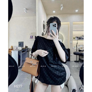[ Sẵn đen ] Áo phông nữ fom rộng phối cổ kéo khóa basic