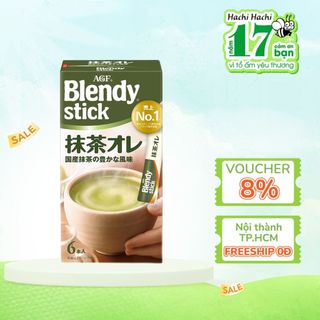 Bột trà sữa trà xanh Matcha Au lait Blendy Ajinomoto AGF 58.2g (9.7g x 6gói) - Hachi Hachi Japan Shop