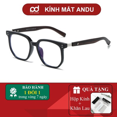 Gọng kính cận thời trang nam nữ ANDU EYEWEAR dáng vuông chống tia UV chất liệu nhựa cao cấp - 30128