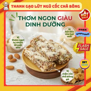 Thanh gạo lứt chà bông ăn kiêng healthy, thanh ngũ cốc, thanh cơm lứt mix hạt chà bông