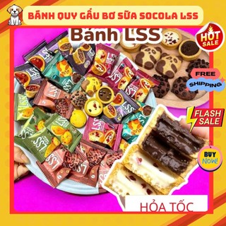 Bánh quy bơ sữa socola lss mix vị socola chip, bánh quy socola - sữa mix vị nhiều hình