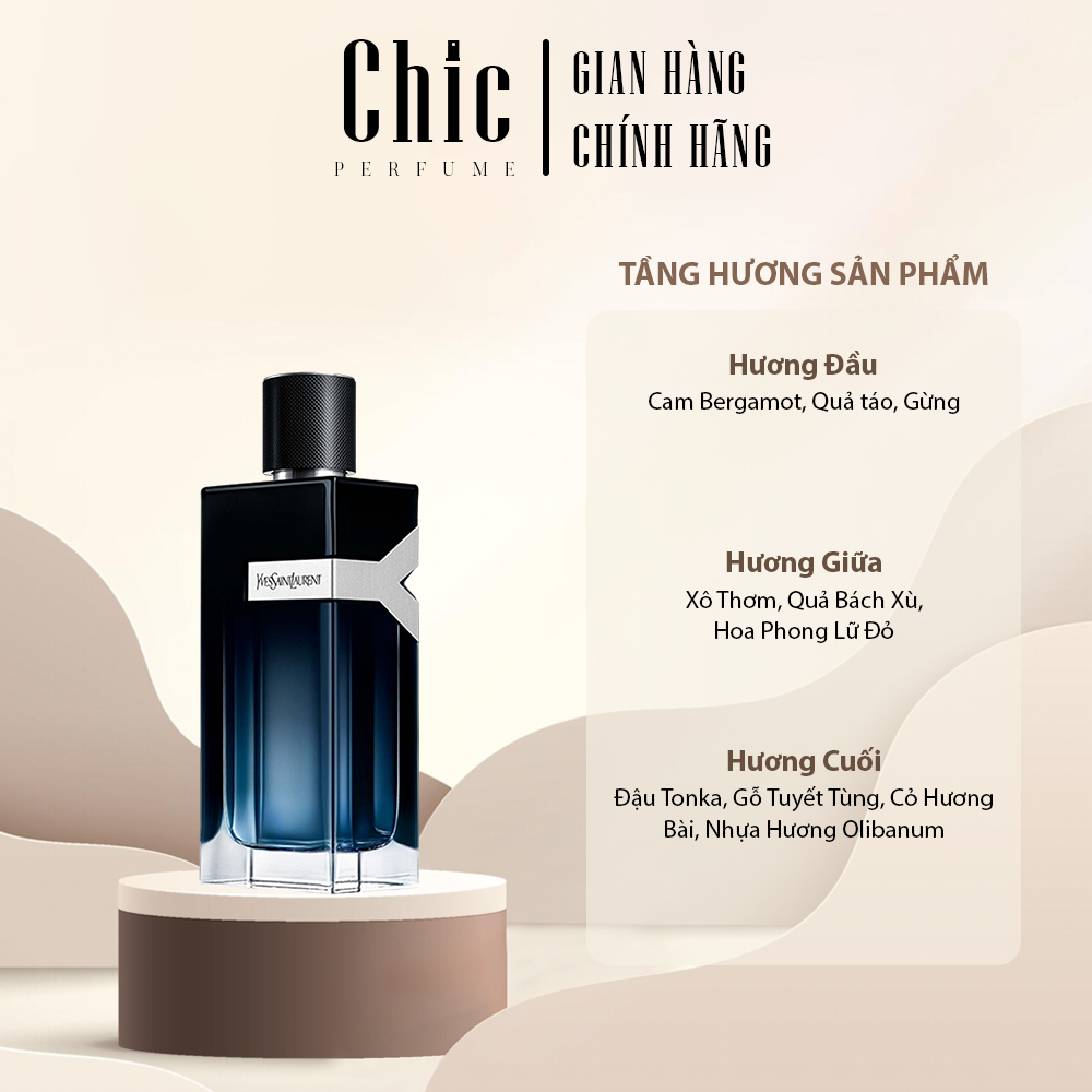 Nước Hoa Nam chính hãng YSL Y CHIC PERFUME EDP phong cách nam tính, hấp dẫn