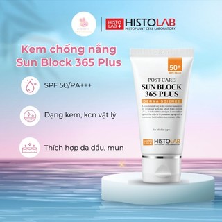 Kem chống nắng vật lý sun block 365 plus histolab 50ml