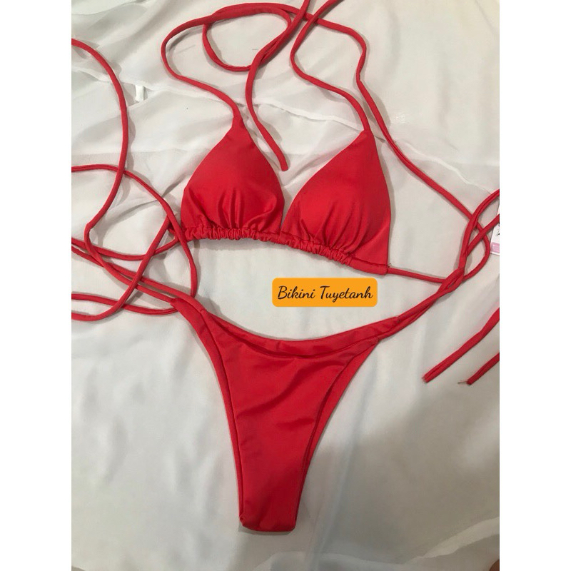 Bikini Nữ 2 Mảnh Basic Dây Dài Tạo Kiểu Sang Chảnh | BigBuy360 - bigbuy360.vn