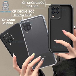 Ốp lưng Samsung A12 /A22- A22 4G / A22 5G / A42 5G chống sốc đen,kem,TPU viền vuông,chống sốc trong suốt silicon