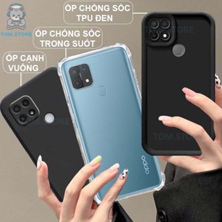  Ốp lưng Oppo A15   A15s chống sốc đen,kem,TPU viền vuông,chống sốc trong suốt silicon 