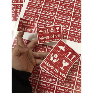 Decal tem nhãn hàng dễ vỡ xin nhẹ tay