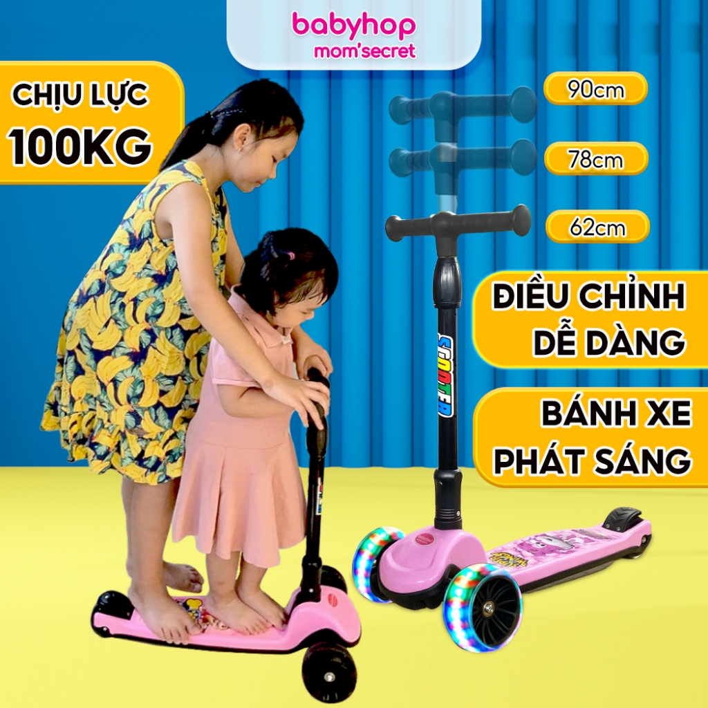 Xe scooter cho bé Babyfast bánh xe phát sáng , chịu lực 100kg sử dụng cho bé  từ 3 tuổi