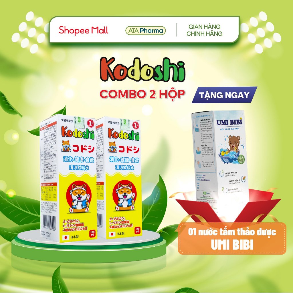 COMBO 2 SIRO ĂN NGON TĂNG ĐỀ KHÁNG KODOSHI NHẬP KHẨU NHẬT BẢN tặng 1 hộp Umi BiBi