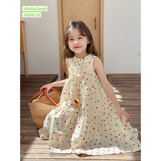   XẢ 10-15KG  Đầm bi xòe dáng babydoll chi bé gái đi chơi đi biển 10-40kg 