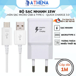 Bộ Sạc Samsung USB Cáp sạc Samsung Type C / Micro Dùng Cho các dòng Androi Bảo hành 6 tháng - Athena
