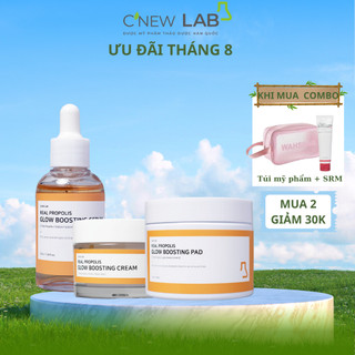 Combo dưỡng sáng da bộ 3 sản phẩm real propolis glow boosting c'new lab giúp da trắng sáng, mịn màng