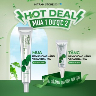 [MUA 1 ĐƯỢC 2] Kem Chống Nắng Vegan SPF50+ Soherbs Phù Hợp Cho Da Nhạy Cảm Size Lớn 40ml Skincare Nữ - Nitran Store