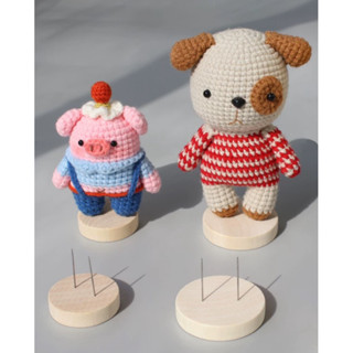 Chân đế gỗ cắm thú bông (loại 2 kim) - Tiemmyan138