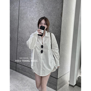 Áo Sơ Mi Nữ Tay Dài Họa Tiết