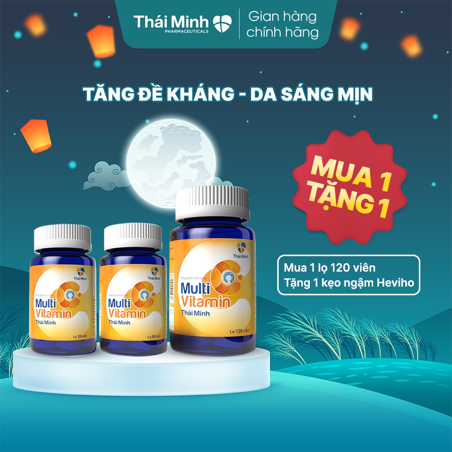 Multi Vitamin C Thái Minh - Tăng Đề Kháng, Da Láng Mịn, Bổ Sung Vitamin Và Khoáng Chất - Lọ 30, 60 & 120 Viên