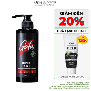 Sữa tắm - gội hương nước hoa Nam 2in1 Gota bạc hà mát lạnh 480ml