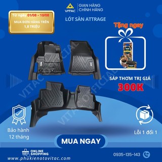 Freeship_Thảm lót sàn ô tô 5D Mitsubishi Attrage 2013 - 2024 đúc nguyên khối TPV tràn viền cao cấp