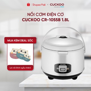 Nồi Cơm Điện Cơ Cuckoo CR-1055B 1.8L - Lòng nồi hợp kim nhôm phủ chống dính, 2 mâm nhiệt - Công suất 650W - Dễ vệ sinh