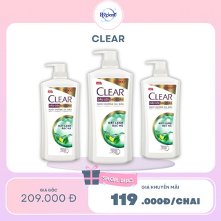 Chai dầu gội clear bạc hà chai 630g.880g