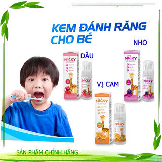 Kem đánh răng dạng bọt siêu mịn trẻ em nicky 60ml