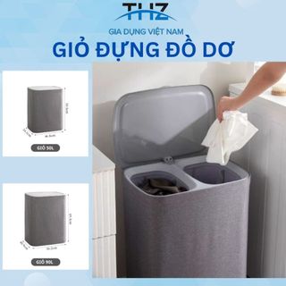 Thùng đựng quần áo, túi phân chia quần áo bẩn, giỏ đựng đồ giặt bẩn phân chia 2 bên