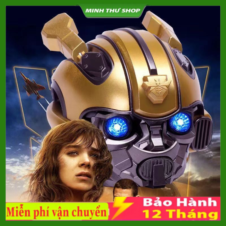 Loa Bluetooth Siêu Bass Bumblebee Transformer, Mắt Có Đèn Led Xanh, Thiết Kế Độc, Âm Thanh Hay Nghe 