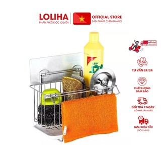 ⛔GIADUNGHOANGMAI⛔ Giá treo đồ rửa bát inox có khay hứng (LOẠI TREO)