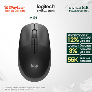 Chuột không dây Logitech M191 - USB, form to, cuộn chính xác, phù hợp PC/ Laptop