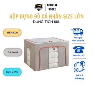 Hộp Đựng Đồ Cá Nhân Đa Năng Size Lớn 66L Tiện Dụng, Sạch Sẽ, Gọn Gàng Cho Quần Áo, giầy Dép Trong Nhà