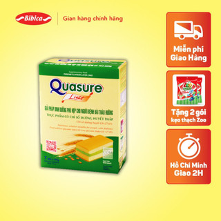 Bánh Bông Lan Quasure Light Dâu Bibica 126g - Thực phẩm dành cho người ăn kiêng, tiểu đường