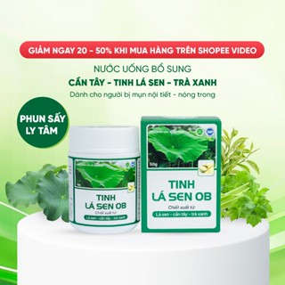 Tinh lá sen tươi OB Bột Cần Tây Giảm Cân Giảm Mỡ Bụng Detox Trà Xanh (Hộp 50g)