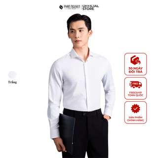 Áo sơ mi trắng nam dài tay Phan Nguyễn, chất liệu modal mềm mát, hạn chế nhăn nhàu SMD.1374
