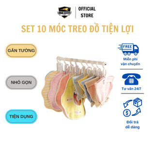 Set 10 móc treo đồ tiện lợi - Móc treo đồ gán tường tiện dụng - Móc treo đồ dán tường đa năng
